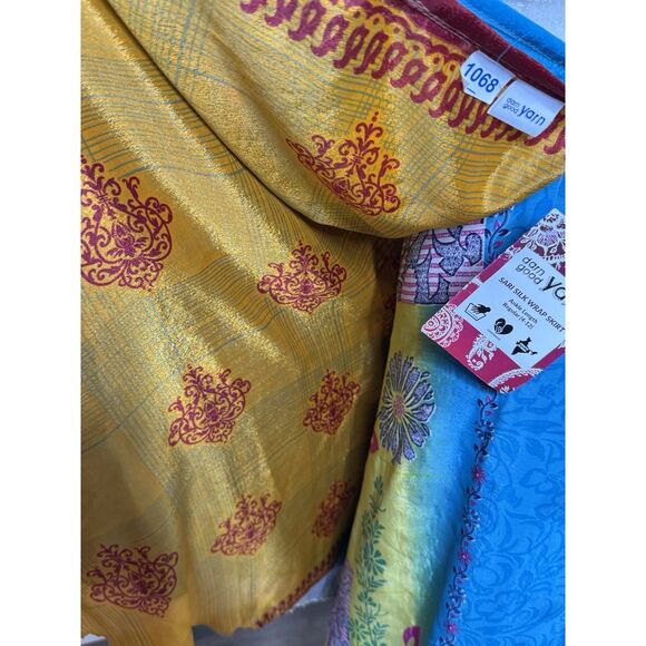 Darn Good Yarn Sari Silk Wrap Skirts Reversible Boho Ankle 4 -12 Lot of 4 Mini - Picture 13 of 16